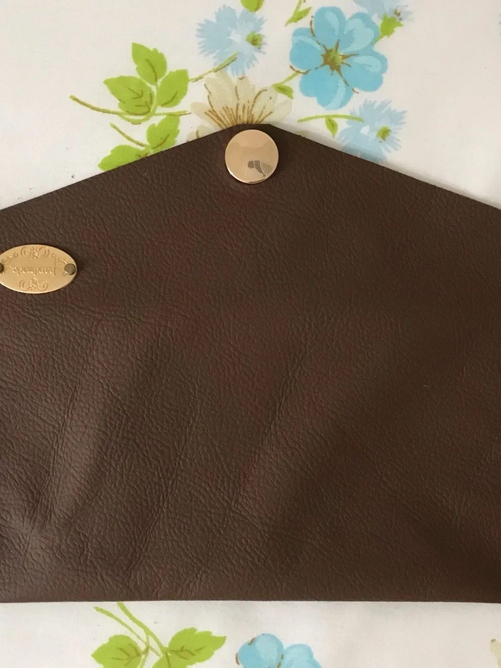 Handmade Genuine Brown Leather Passport Wallet - Slim Travel Organizer
